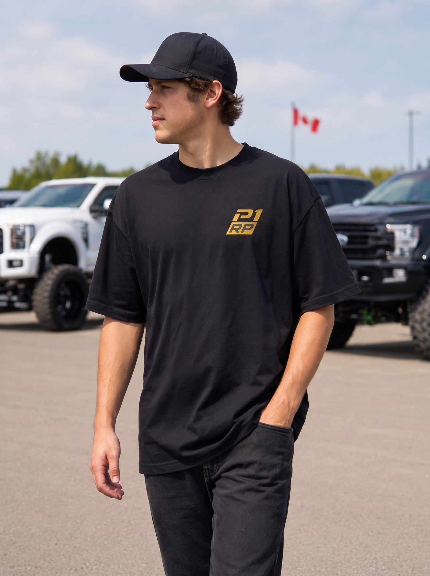 P1 Race Products | Love your Country | Mens Tee (SM02BLK-)
