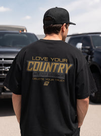 P1 Race Products | Love your Country | Mens Tee (SM02BLK-)