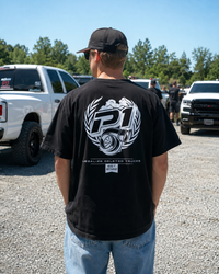 P1 Race Products | Iconic Design | Mens Tee | Black (SM01BLK-)