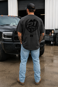 P1 Race Products Iconic Design | Mens Tee | Charcoal Grey (SM01CH-)