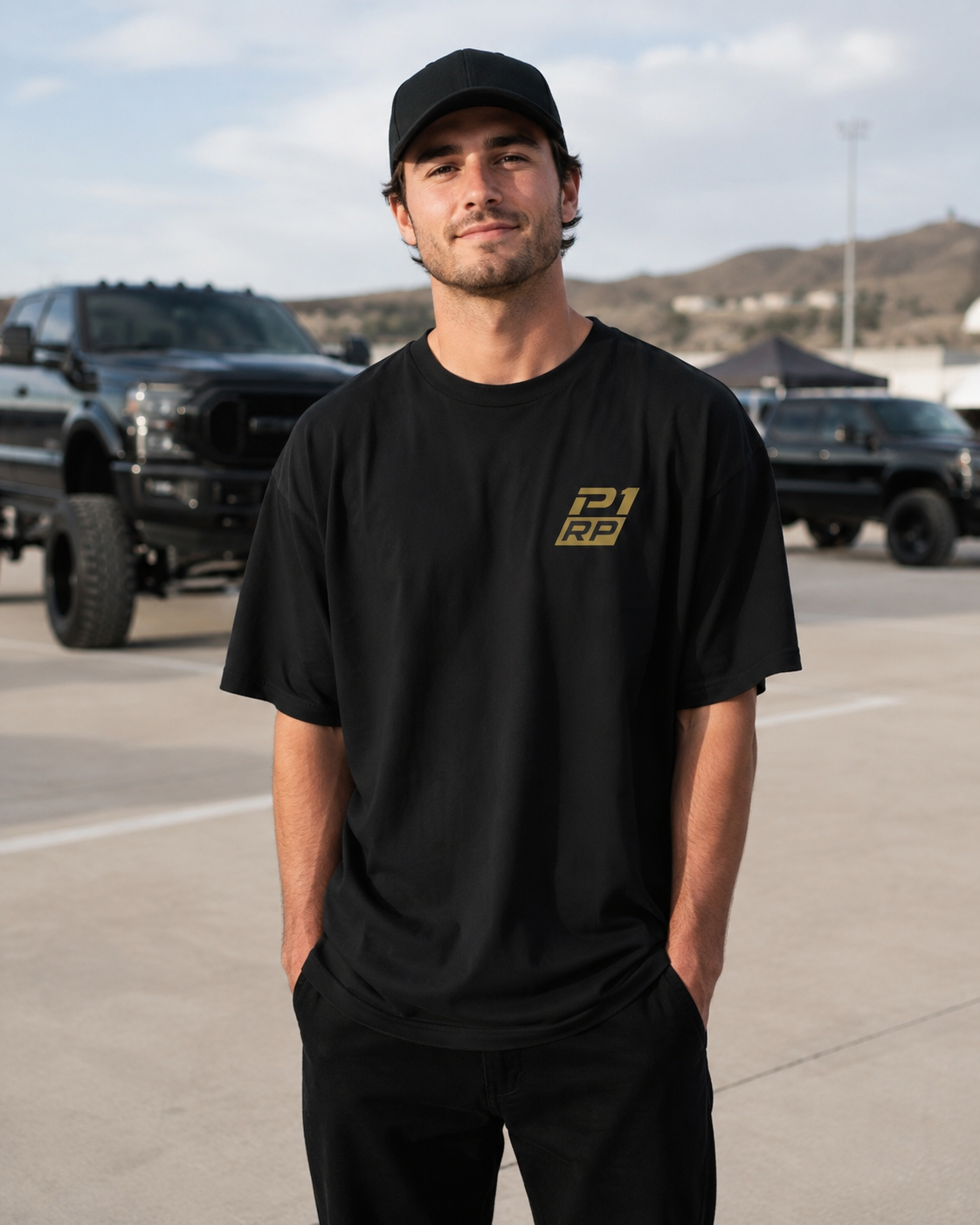 P1 Race Products | Love your Country | Mens Tee (SM02BLK-)