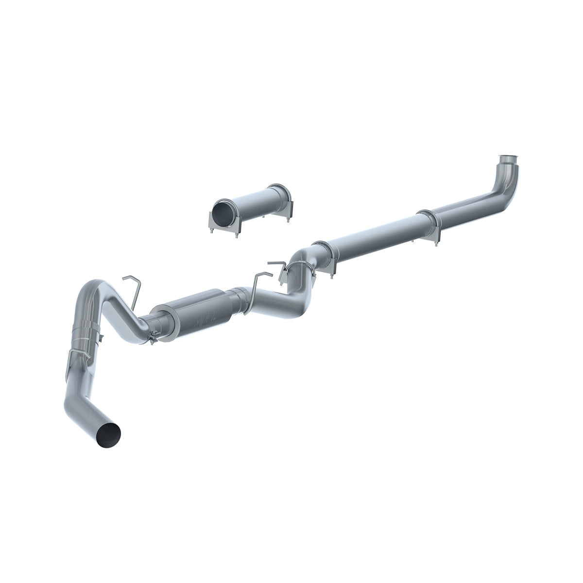 2007-2010 GM Duramax 2500/3500 4" Down Pipe Back with Muffler (C6004P)